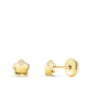 18K PENDIENTES ORO AMARILLO FLOR CON CIRCONITA BRILLO 5X5 MM. CIERRE TUERCA 0