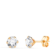 18K PENDIENTES ORO AMARILLO 6 GARRAS CON CIRCONITA. ANCHO: 5 MM CIERRE PRESION 0