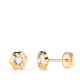 18K PENDIENTES ORO AMARILLO FLOR ORLA TALLADA CIRCONITA. MEDIDA: 5