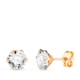 18K PENDIENTES ORO AMARILLO 6 GARRAS CON CIRCONITA. ANCHO: 6 MM CIERRE PRESION 0