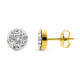 18K PENDIENTES ORO BICOLOR CIRCONITA CIERRE PRESION 0