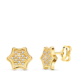18K PENDIENTES ORO AMARILLO ESTRELLAS CON CIRCONITAS 7 X 6
