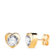 18K PENDIENTES ORO AMARILLO CORAZON CON CIRCONITA. MEDIDA: 7