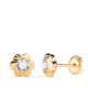 18K PENDIENTES ORO AMARILLO FLOR ORLA TALLADA CIRCONITA. MEDIDA: 7MM CIERRE TUERCA 0