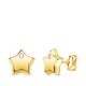 18K PENDIENTES ORO AMARILLO CON ESTRELLA Y CIRCONITA BRILLO 8X8 MM. CIERRE PRESION 0