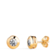 18K PENDIENTES ORO AMARILLO CHATON GALERIA CON CIRCONITA. MEDIDA: 6