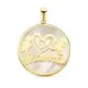 18K COLGANTE ORO AMARILLO MAMA NACAR NIÑO-NIÑA 20 MM 1