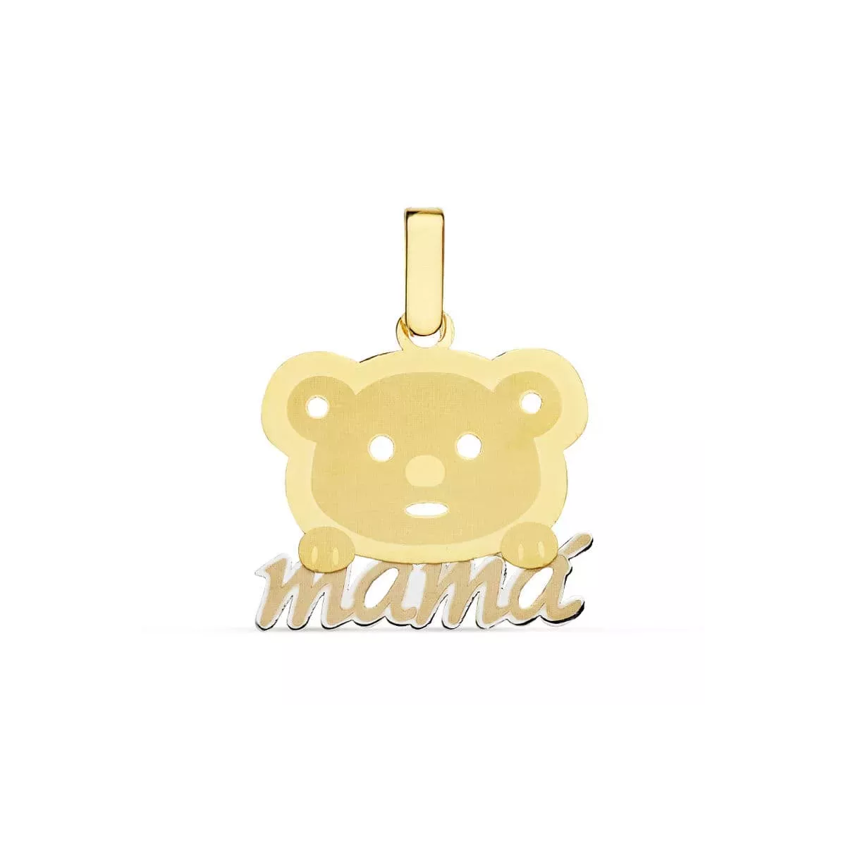18K COLGANTE BICOLOR MAMA OSO. 21X17 MM 1