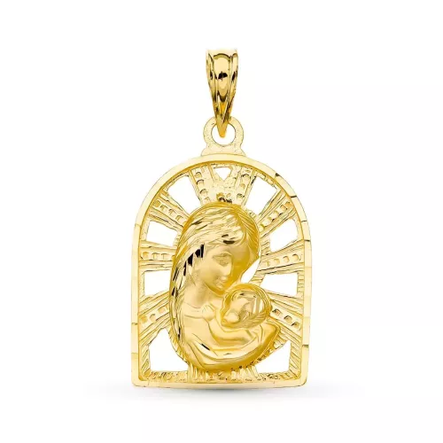 18K MEDALLA ORO AMARILLO VIRGEN MADRE 23X15 MM 2