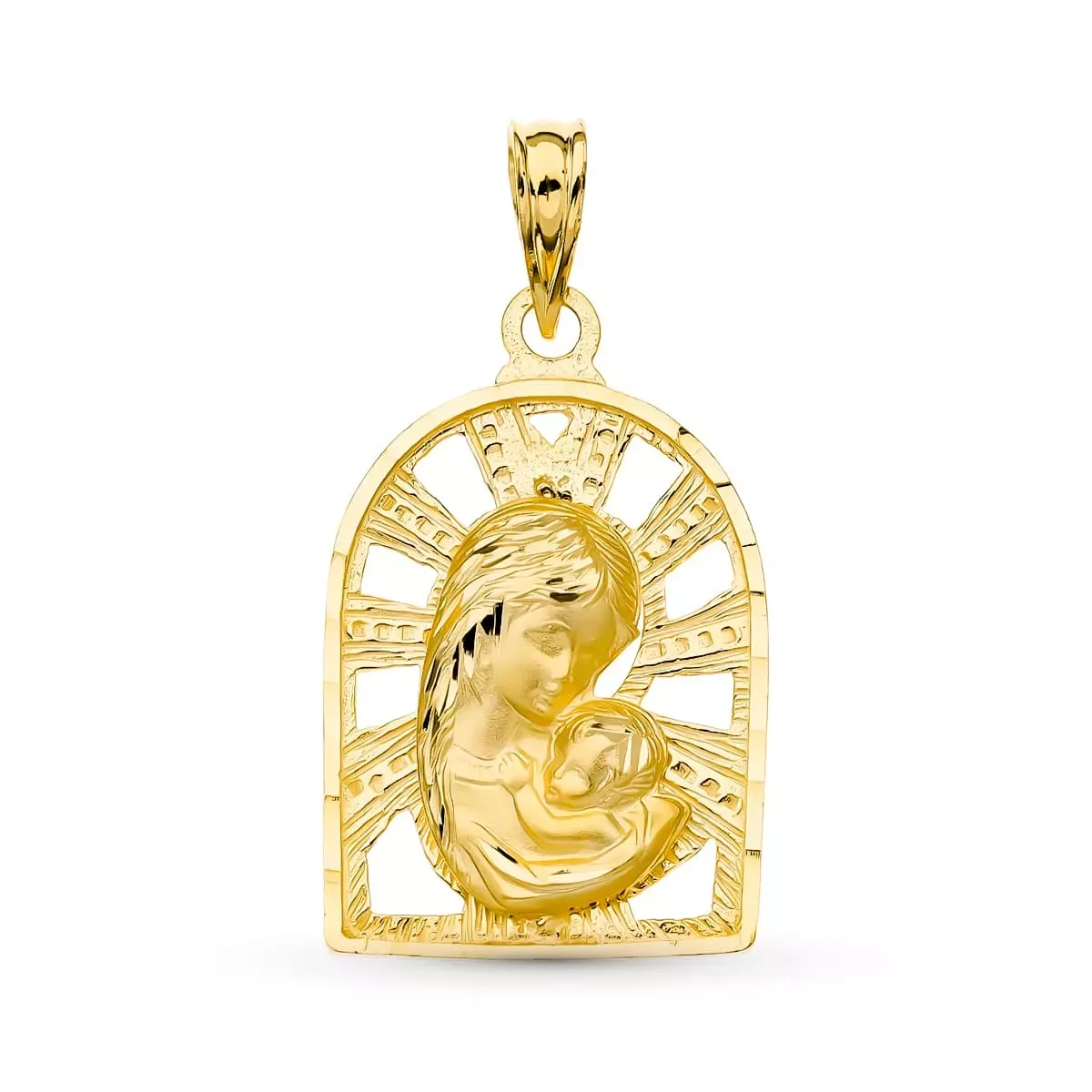 18K MEDALLA ORO AMARILLO VIRGEN MADRE 23X15 MM 2