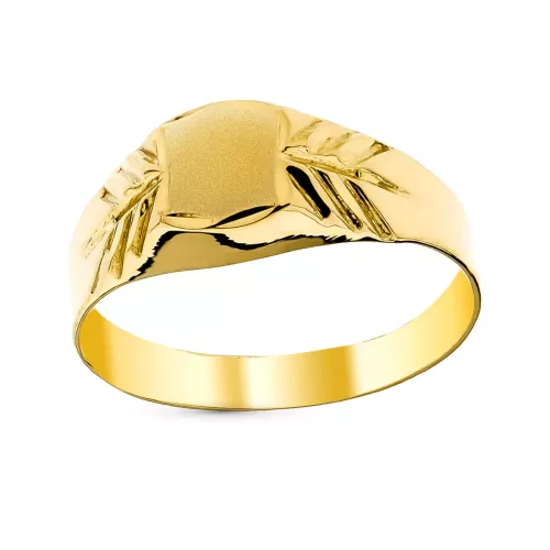 9K SELLO BEBE ORO AMARILLO HUECO TALLADO. ZONA GRABADO: 5