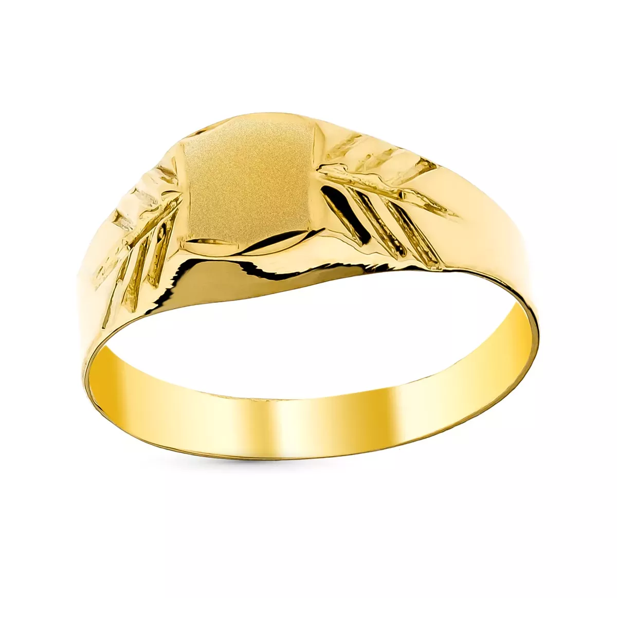 9K SELLO BEBE ORO AMARILLO HUECO TALLADO. ZONA GRABADO: 5