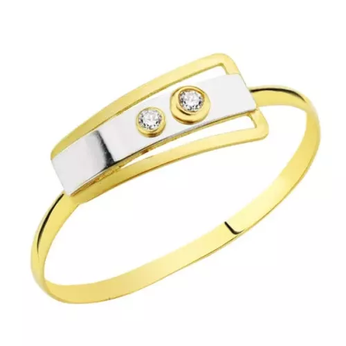 18K SORTIJA ORO AMARILLO MOTIVO OVAL CON CIRCONITAS. ANCHO: 5