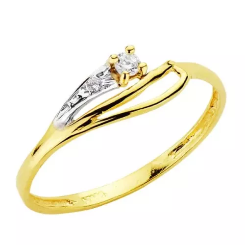 18K SORTIJA ORO AMARILLO CON CIRCONITAS. ANCHO: 5 MM 0