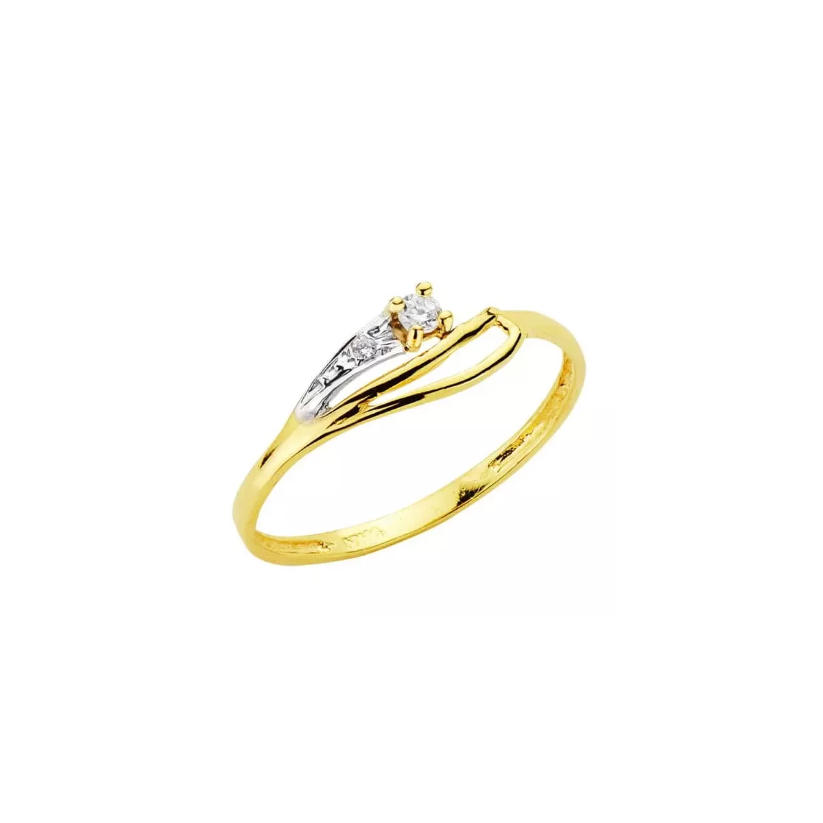 18K SORTIJA ORO AMARILLO CON CIRCONITAS. ANCHO: 5 MM 0