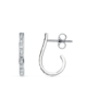 18K PENDIENTES ORO BLANCO CIRCONITA 18X2 MM CIERRE PRESION 1