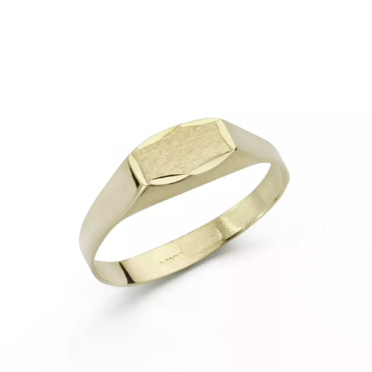 9K SELLO ORO AMARILLO BEBE RECTANGULAR. ZONA GRABADO: 7X4 MM 0