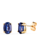 18K PENDIENTES ORO AMARILLO GARRAS ZAFIRO 7X5 MM 1.58 QTS. CIERRE PRESION 1
