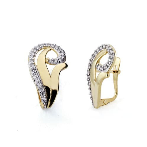 18K PENDIENTES ORO BICOLOR CIRCONITA CATALAN 19X11 MM 3