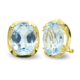 18K PENDIENTES ORO AMARILLO CON PIEDRA OVAL CIERRE OMEGA 5