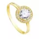 18K SORTIJA ORO AMARILLO PIEDRA 7MM CIRCONITAS 1