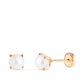 18K PENDIENTES ORO AMARILLO PERLA CON 4 GARRAS. MEDIDA: 5 MM. CIERRE TUERCA 0