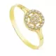 18K SORTIJA ORO AMARILLO MOTIVO REDONDO CALADO CON CIRCONITAS. ANCHO: 8 MM 1