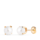 18K PENDIENTES ORO AMARILLO PERLA CON 4 GARRAS. MEDIDA: 6 MM. CIERRE TUERCA 0