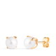 18K PENDIENTES ORO AMARILLO PERLA CON 4 GARRAS. MEDIDA: 6 MM. CIERRE PRESION 0