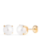18K PENDIENTES ORO AMARILLO PERLA CON 4 GARRAS. MEDIDA: 7 MM. CIERRE TUERCA 0