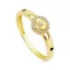 18K SORTIJA ORO AMARILLO CALADA MOTIVO REDONDO CON CIRCONITAS. ANCHO: 6 MM 1