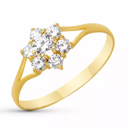 18K SORTIJA ORO AMARILLO CUAJO CON CIRCONITAS. ANCHO: 8 MM 1