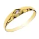 9K SOLITARIO ORO AMARILLO MEÑIQUE O BEBE CON CIRCONITA. ANCHO: 3
