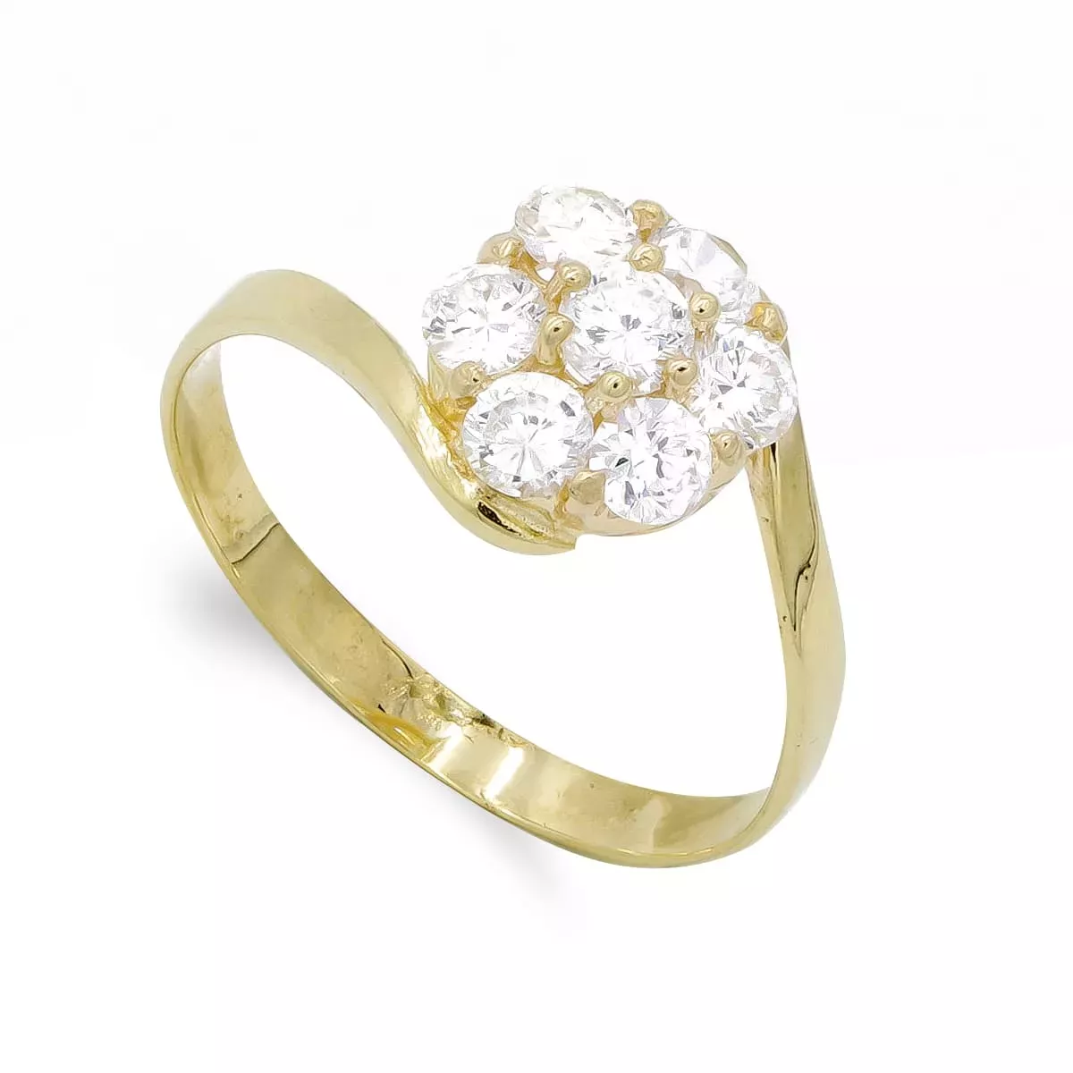 18K SORTIJA ORO AMARILLO CUAJO CON CIRCONITAS. ANCHO: 10 MM 2