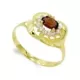 18K SORTIJA ORO AMARILLO GRANATE 6 X 4