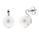 18K PENDIENTES ORO BLANCO PERLA 15 MM PRESION 3
