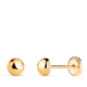 18K PENDIENTES ORO AMARILLO MEDIA BOLA LISA HUECA. ANCHO: 5 MM. CIERRE TUERCA 0