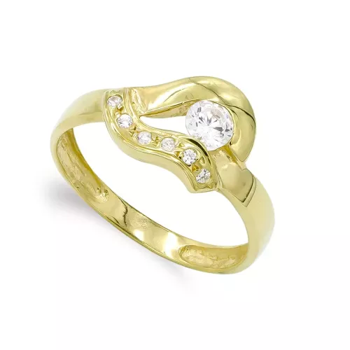 18K SORTIJA ORO AMARILLO CON CIRCONITAS. ANCHO: 10 MM 2