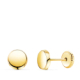 18K PENDIENTES ORO AMARILLO REDONDOS BRILLO 5