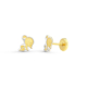 18K PENDIENTES BEBE BICOLOR 6X5 MM CIERRE TUERCA 0