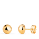 18K PENDIENTES ORO AMARILLO MEDIA BOLA LISA HUECA. ANCHO: 6 MM. CIERRE PRESION 0