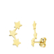 18K PENDIENTES ORO AMARILLO TREPADORES ESTRELLAS 13X4 MM 0