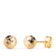 18K PENDIENTES ORO AMARILLO BOLA TALLADA HUECA. ANCHO: 6 MM. CIERRE PRESION 0