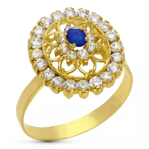 18K SORTIJA ORO AMARILLO OVAL CON CIRCONITAS. ANCHO: 17X15 MM 4