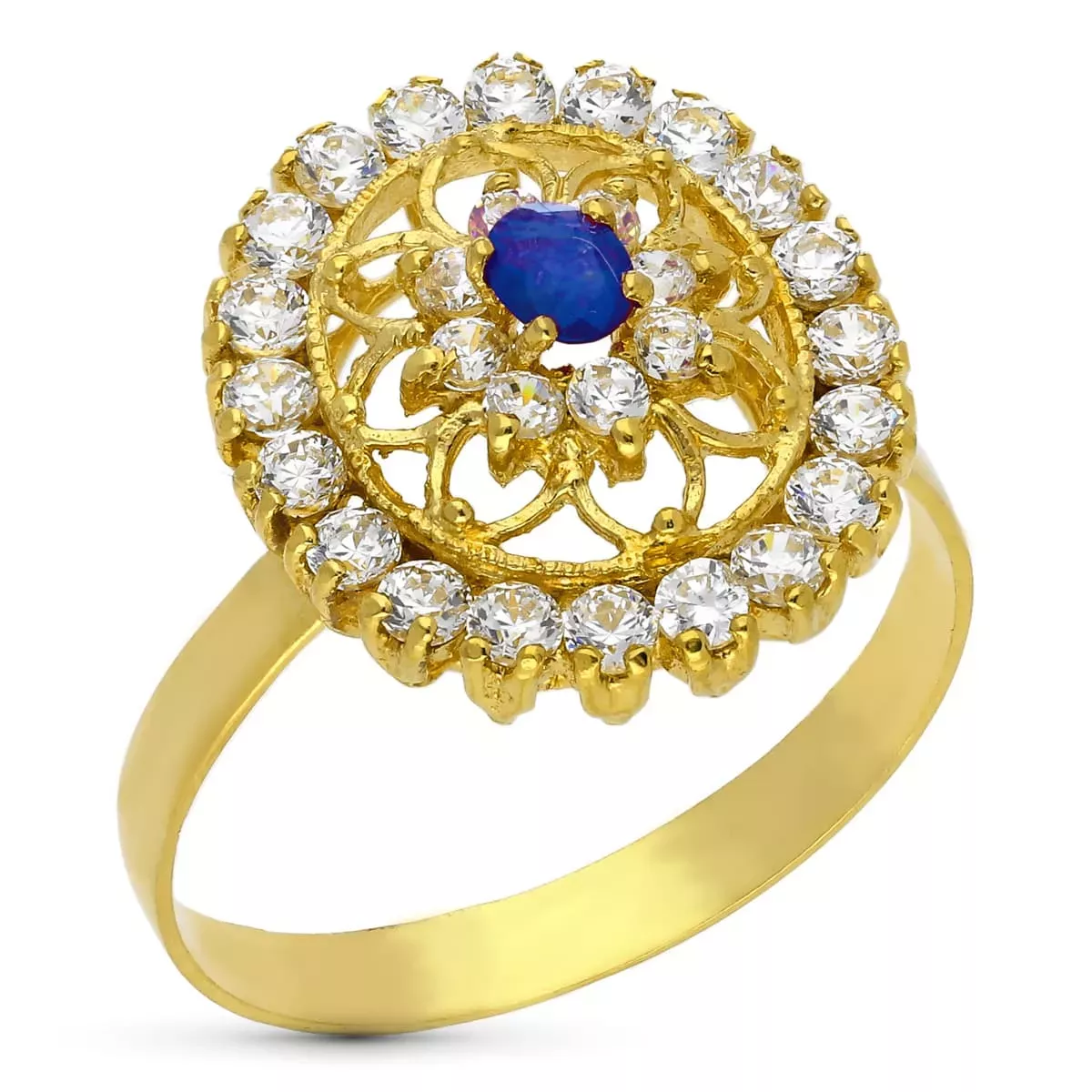 18K SORTIJA ORO AMARILLO OVAL CON CIRCONITAS. ANCHO: 17X15 MM 4