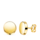 18K PENDIENTES ORO AMARILLO REDONDOS BRILLO 8 MM. CIERRE PRESION 0