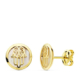 18K PENDIENTES MANO DE FATIMA ORO AMARILLO 8 MM CIERRE PRESION 0