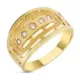 18K SORTIJA ORO AMARILLO CALADA Y MATIZADA CON CIRCONITAS. ANCHO: 12 MM 4