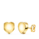 18K PENDIENTES ORO AMARILLO CORAZON CONCAVO EN BRILLO 8X8 MM. CIERRE PRESION 0