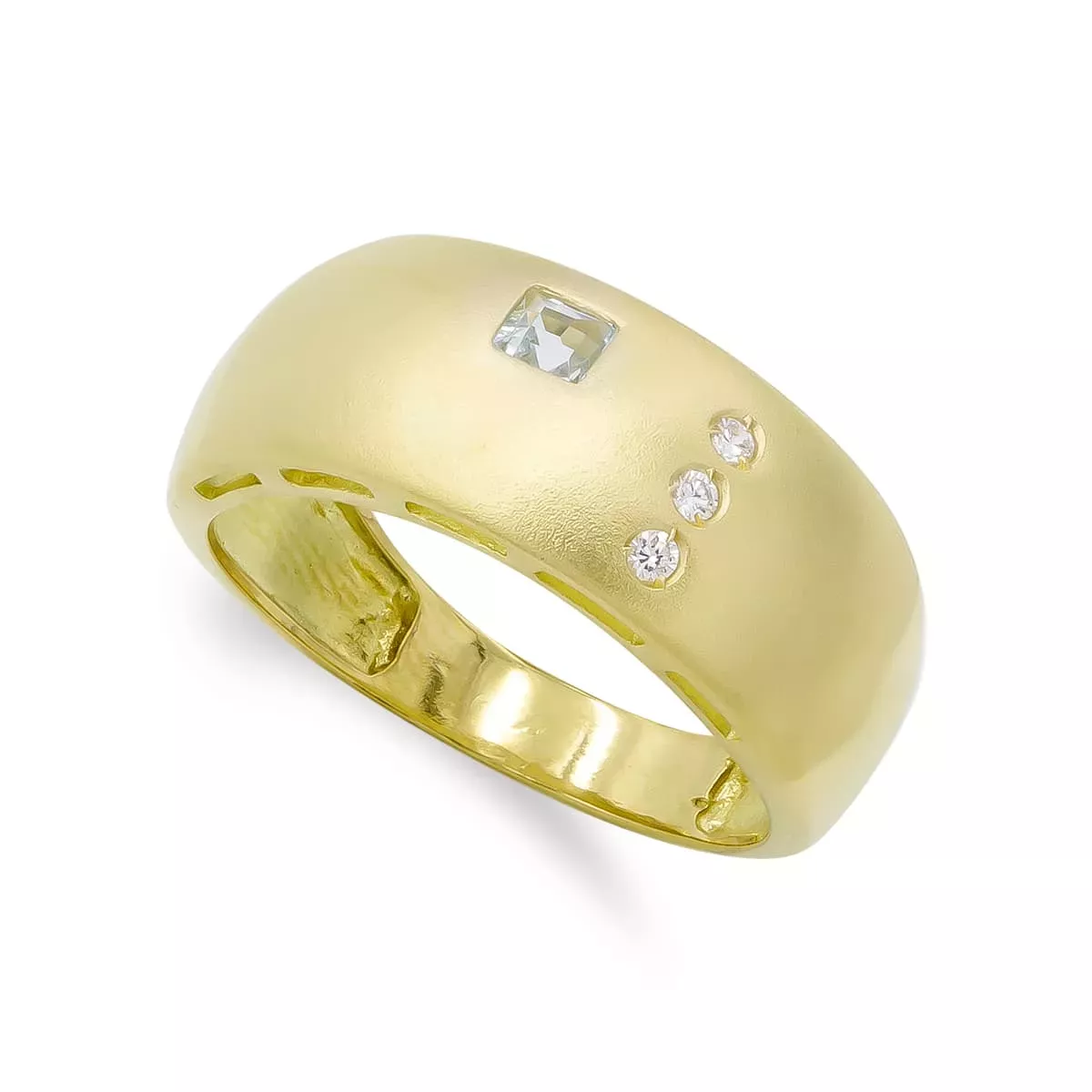 18K SORTIJA ORO AMARILLO AREANDA CON CIRCONITAS. ANCHO: 9 MM 5